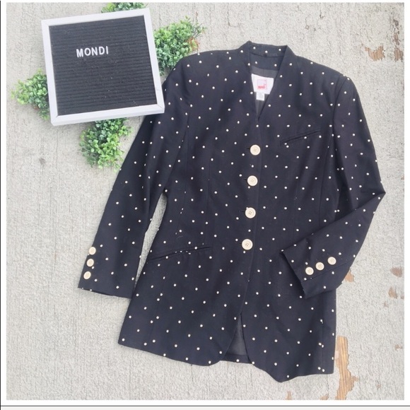 Mondi Jackets & Blazers - Mondi Vintage Polka Dot Blazer